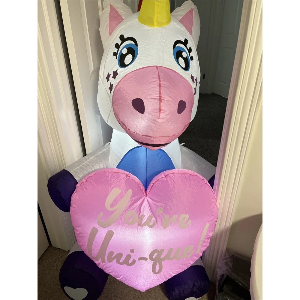 Unicorn Inflatable Decoration 5 Ft Tall 